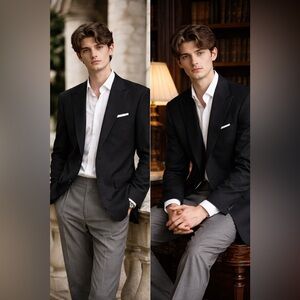 Burberry London Wool Blazer 44L Union Made Woolmark